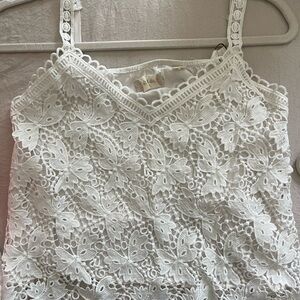 Altar'd State Cream Embellished Cropped Camisole